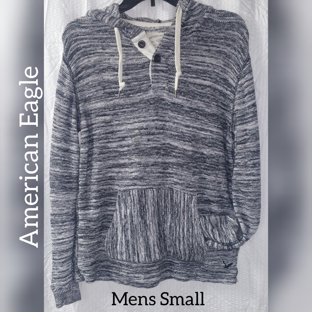 American Eagle Knit Pullover Hoodie